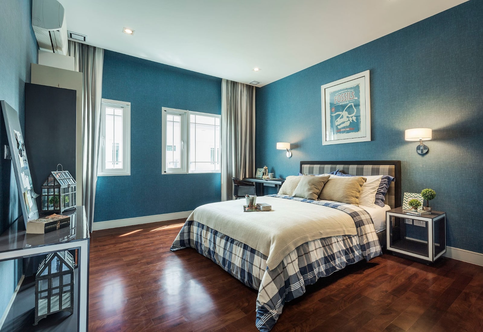 ห้องนอนสีฟ้า จาก โครงการพฤกษ์ลดา แลนด์ แอนด์ เฮ้าส์ 